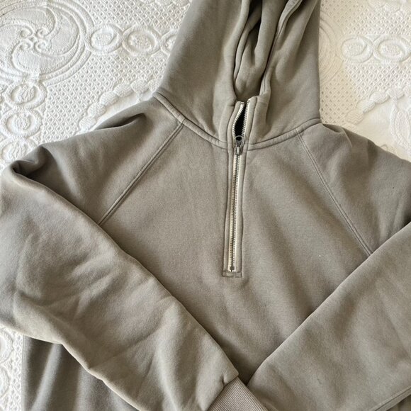 Vuori Restore Half Zip Hoodie Sage Green XS - Picture 3 of 5
